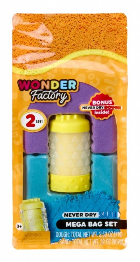 Piasek kinetyczny wonder factory never dry sand bag, fioletowy, turkusowy Piasek kinetyczny wonder factory never dry sand bag, fioletowy, turkusowy