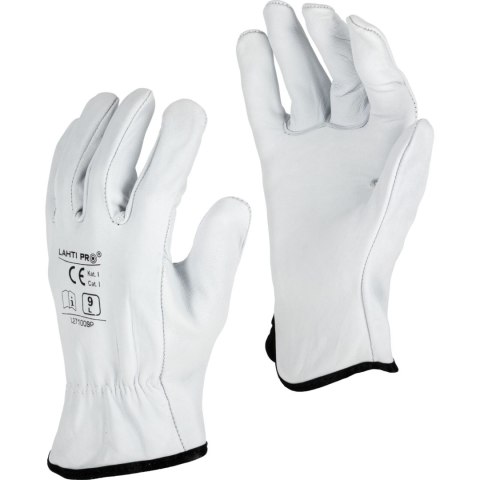 Rękawice ze skóry koz. białe l271009p, karta, "9", ce, lahti Rękawice ze skóry koz. białe l271009p, karta, "9", ce, lahti