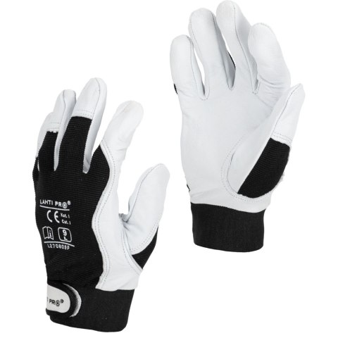 Rękawice ze skóry koz. czar. l270810p, karta, "10", ce,lahti Rękawice ze skóry koz. czar. l270810p, karta, "10", ce,lahti