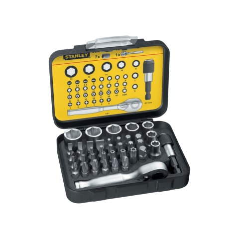 Zestaw 39 szt końcówki 1/4" z grzechotką Zestaw 39 szt końcówki 1/4" z grzechotką