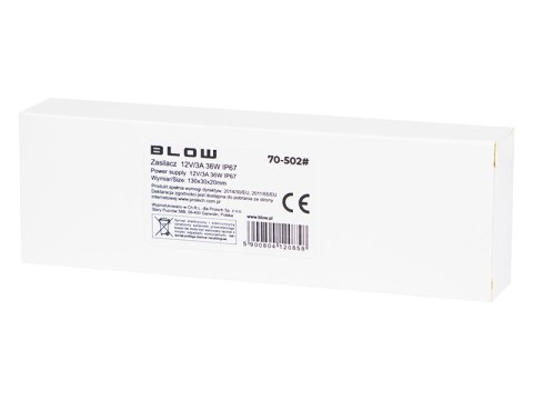70-502# Zasilacz do systemów led 12v/ 3a 36w