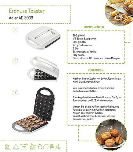 AD 3039 Opiekacz do orzeszków (24 szt.) xl