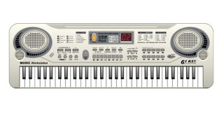 AG278E Keyboard organy z mikr. 61kl silv