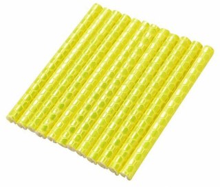 AG402B Odblask. rurki na szprychy yellow
