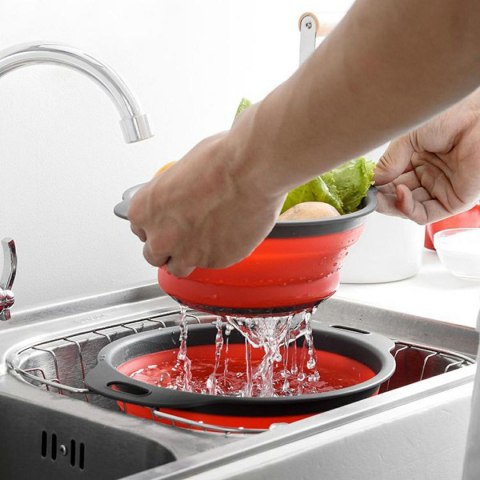 AG659J Durszlak silik. składany 2szt blu