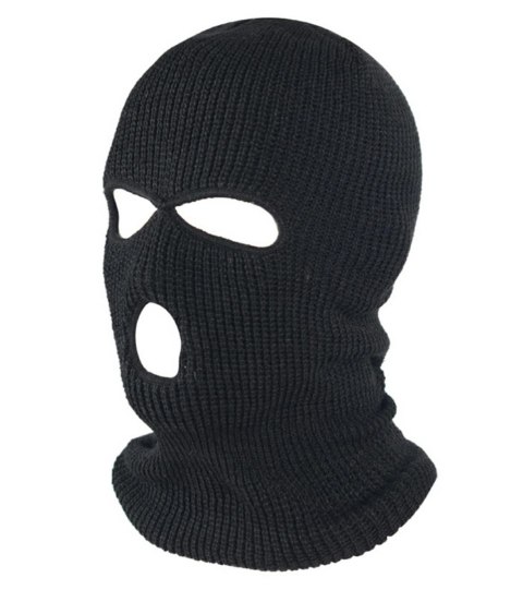 BQ42D Kominiarka balaclava 3 otwory blac