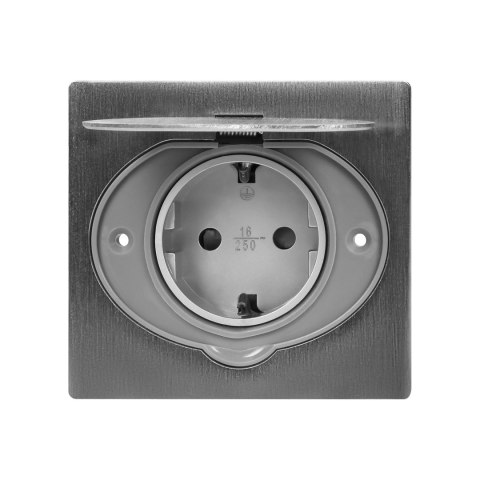 Gniazdo elektryczne, hermetyczne, dopuszkowe, IP44, stal nierdzewna, wersja Schuko Gniazdo elektryczne, hermetyczne, dopuszkowe, IP44, stal nierdzewna, wersja Schuko