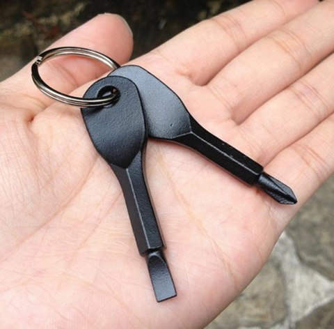 NZ4E Śrubokręt płaski krzyżak brelok bl