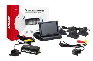 Zestaw czujników parkowania tft02 4,3" z kamerą hd-305-led 4 sensory czarne truck