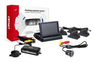 Zestaw czujników parkowania tft02 4,3" z kamerą hd-308-led 4 sensory czarne truck