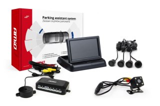 Zestaw czujników parkowania tft02 4,3" z kamerą hd-315-led 4 sensory czarne "gold"