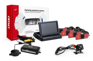 Zestaw czujników parkowania tft02 4,3" z kamerą hd-315-led 4 sensory czarne wewnętrzne