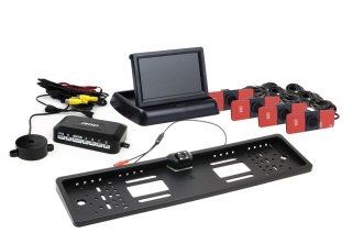 Zestaw czujników parkowania tft02 4,3" z kamerą hd-402-led 4 sensory czarne wewnętrzne