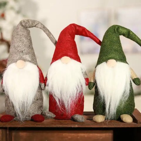 BQ67 Mikołaj skrzat krasnal 44x13