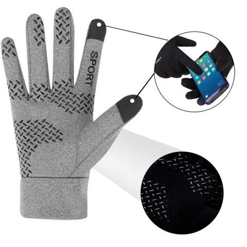 BQ69A Rękawiczki sportowe szare