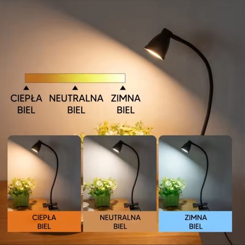 ZD130 Lampka biurkowa led z klipsem