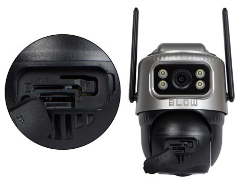 78-668# Kamera blow wifi ptz 4mp h-384 duallens solarna z akumulatorem