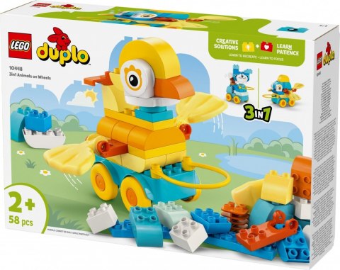 Klocki duplo 10448 3 w 1 zwierzątka na kółkach