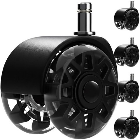 Kółka do fotela obrotowego czarne 5szt. Ruhhy26294