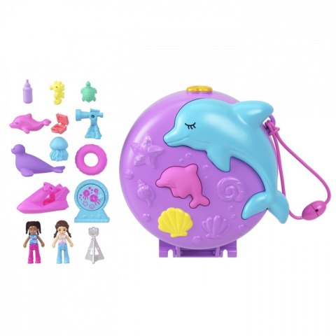 Zestaw figurek polly pocket akwarium delfina zestaw kompaktowy