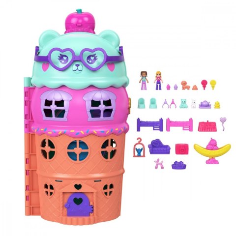Zestaw figurek polly pocket lodowy domek z basenem
