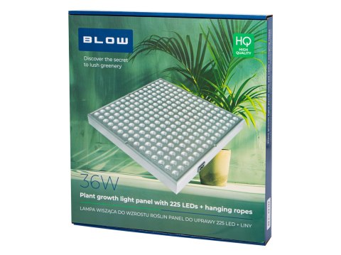 71-303# Lampa do wzrostu roślin panel do uprawy 225 led + liny 36w wisząca