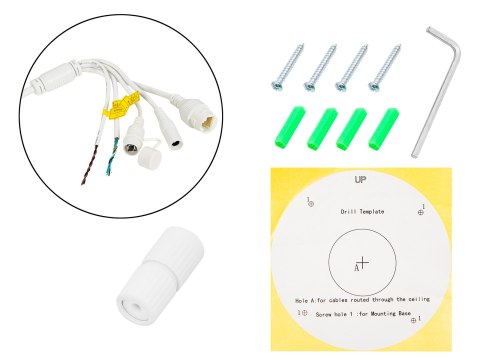 77-859# Kamera ip blow 8mp bl-i8ss40twm 4mm biała kopułowa panoramiczna duallens