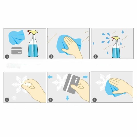 DA516 Naklejki świąteczne na szybę płatki śniegu 48szt DA516 Naklejki świąteczne na szybę płatki śniegu 48szt