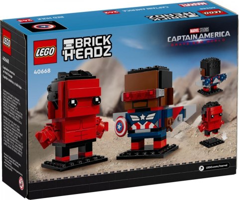Klocki brickheadz 40668 kapitan ameryka i czerwony hulk