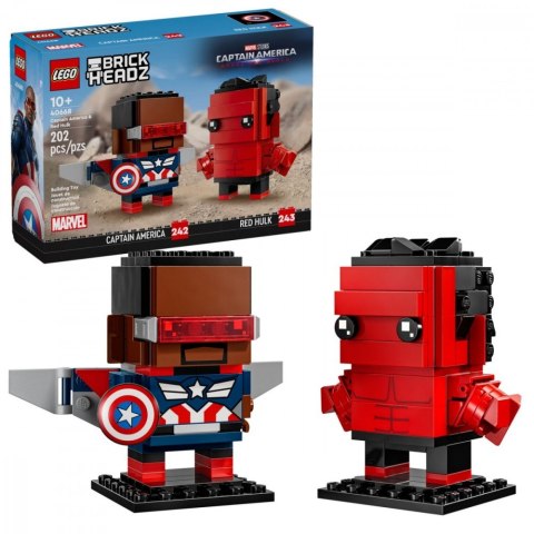 Klocki brickheadz 40668 kapitan ameryka i czerwony hulk