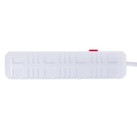Listwa zasilająca Maclean, przedłużacz 4 gniazda + 3xUSB, 110-240V AC 50/60Hz, 2.1A max 2500W, 1,5m, biała,MCE392 W