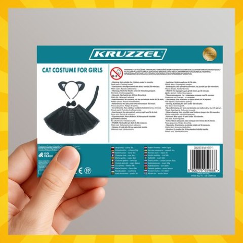 Strój kotka - czarny 4el. Kruzzel 26518
