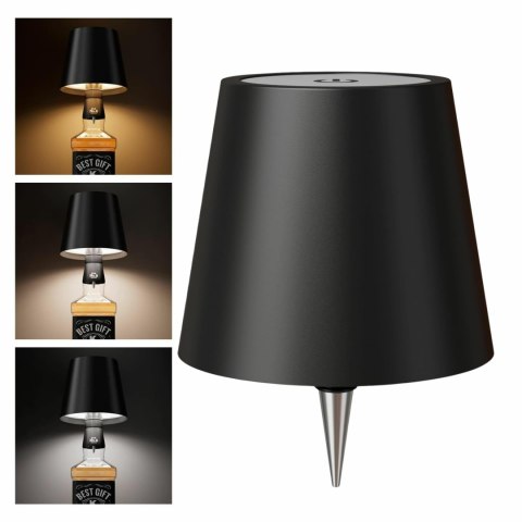 ZD167 Bezprzewodowa lampka nocna dotykowa na butelkę czarna