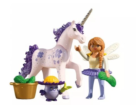 Zestaw z figurką princess magic 71843 jednorożec do kolekcjonowania lucky lavender z wróżką
