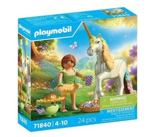 Zestaw z figurkami princess magic 71840 jednorożec do kolekcjonowania rainbow flower z wróżką