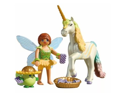 Zestaw z figurkami princess magic 71840 jednorożec do kolekcjonowania rainbow flower z wróżką