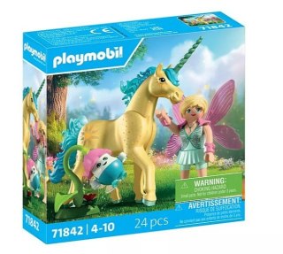 Zestaw z figurkami princess magic 71842 jednorożec do kolekcjonowania sunshine blossom z wróżką