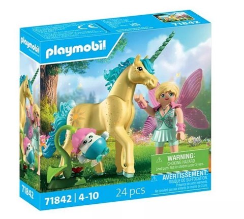 Zestaw z figurkami princess magic 71842 jednorożec do kolekcjonowania sunshine blossom z wróżką