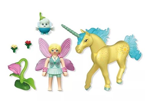 Zestaw z figurkami princess magic 71842 jednorożec do kolekcjonowania sunshine blossom z wróżką