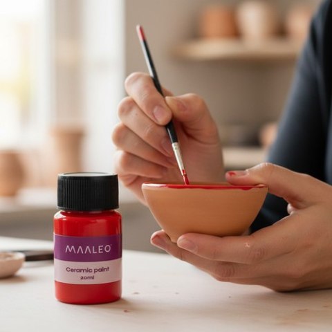 Farby do szkła i ceramiki 12 kolorów Maaleo 26296 Farby do szkła i ceramiki 12 kolorów Maaleo 26296