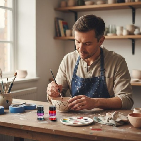 Farby do szkła i ceramiki 12 kolorów Maaleo 26296 Farby do szkła i ceramiki 12 kolorów Maaleo 26296