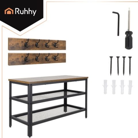 Regał na buty z wieszakiem 73cm Ruhhy 27037