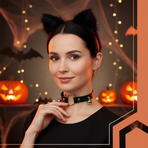 Strój kota/lisa 3el. czarny Ruhhy 26587