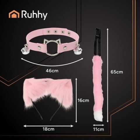 Strój kota/lisa 3el. różowy Ruhhy 26585 Strój kota/lisa 3el. różowy Ruhhy 26585