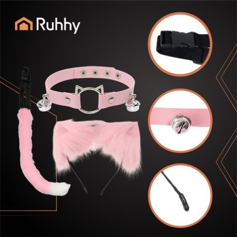 Strój kota/lisa 3el. różowy Ruhhy 26585 Strój kota/lisa 3el. różowy Ruhhy 26585