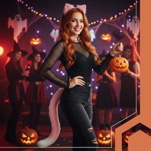 Strój kota/lisa 3el. różowy Ruhhy 26585 Strój kota/lisa 3el. różowy Ruhhy 26585