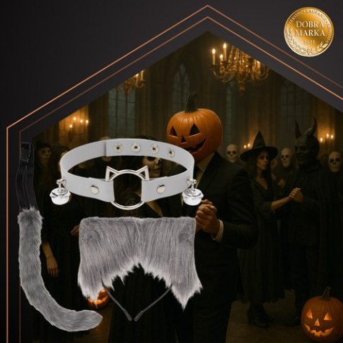 Strój kota/lisa 3el. szary Ruhhy 26586