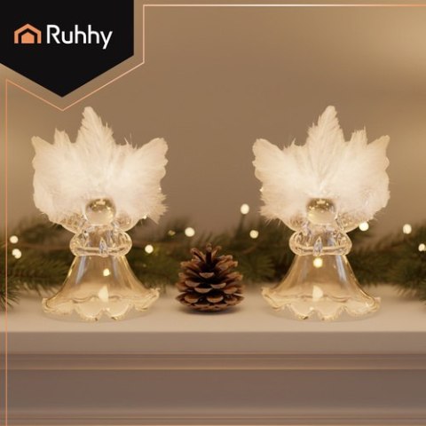 Bombki przezroczyste- aniołki 6szt. Ruhhy 22497