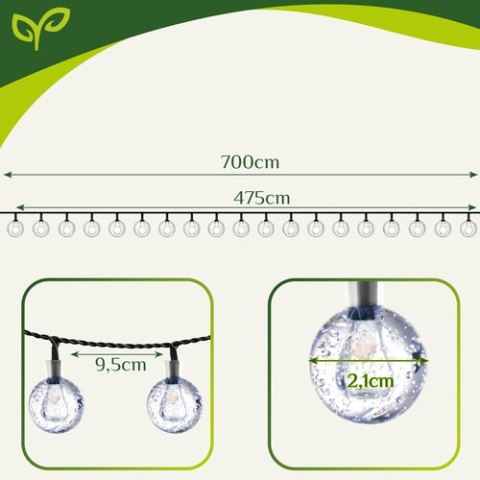 Girlanda solarna 7m IP65 Gardlov 24008