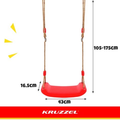 Huśtawka plastikowa - czerwona 23555